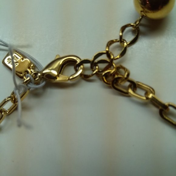 Kate Spade New Orange Flowers & Aqua Stone Bracele - Picture 4 of 4